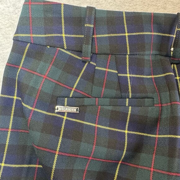 NWT Tommy Hilfiger Sutton Plaid Pants Women's 8 Slim Boot Leg Blue Red Green - Picture 11 of 12
